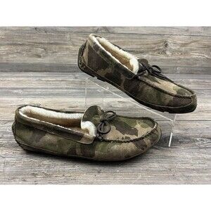 Johnston & Murphy Mens Size 12 Grant Searling Suede Slip On Moc Camouflage